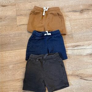 Cat & Jack Three-Pack Pull-On Shorts - Brown, Navy, Charcoal